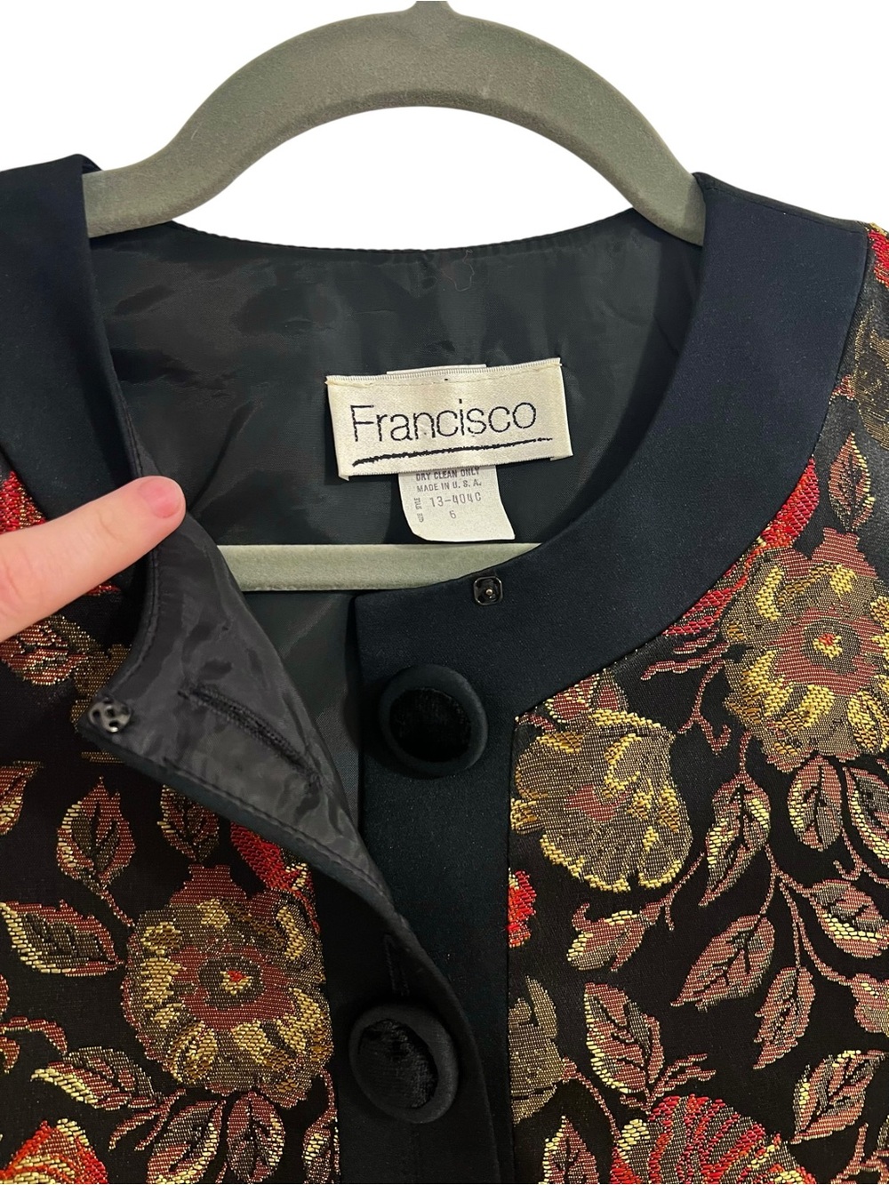 Vintage “Francisco” Tapestry Bolero Jacket - Picture 2 of 8